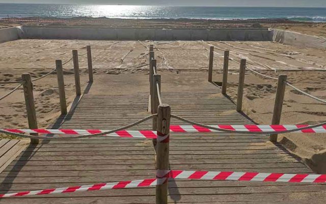 Piscina aquecida começou a ser montada em Canidelo. Skate Park de Gaia desapareceu