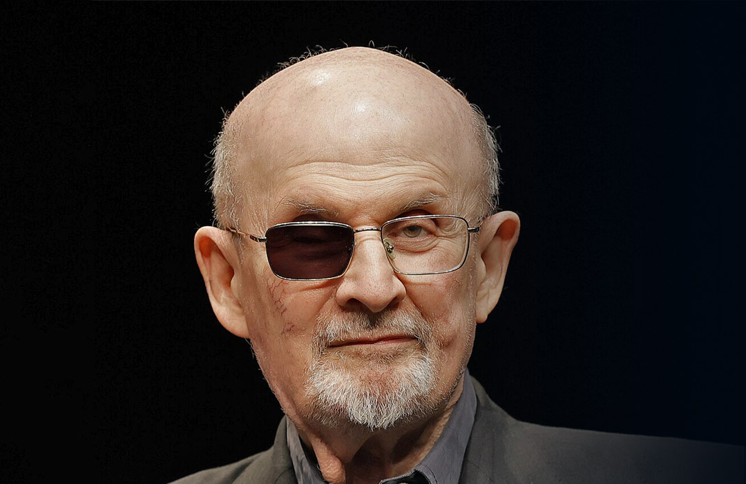 Salman Rushdie, 2024 Elena Ternovaja, CC BY-SA 3.0 , via Wikimedia Commons wikimedia
